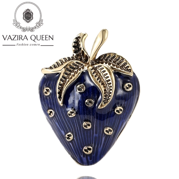 VQ Strawberry Brooch - Picture 1 of 7